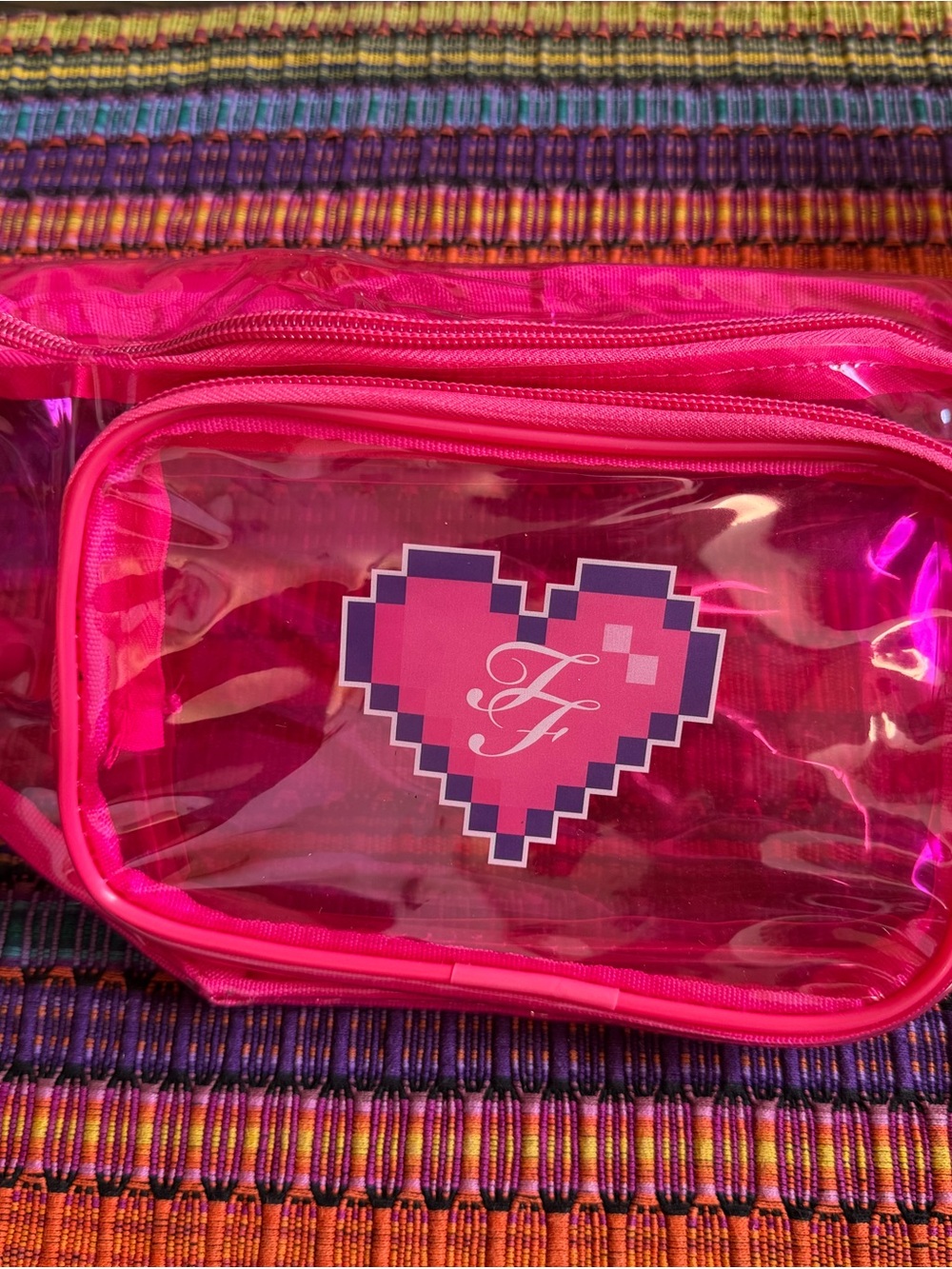 NWOT Too Faced Make Up Brand Pink Fanny Pack Festival Travel Cosmetic Belt Bag